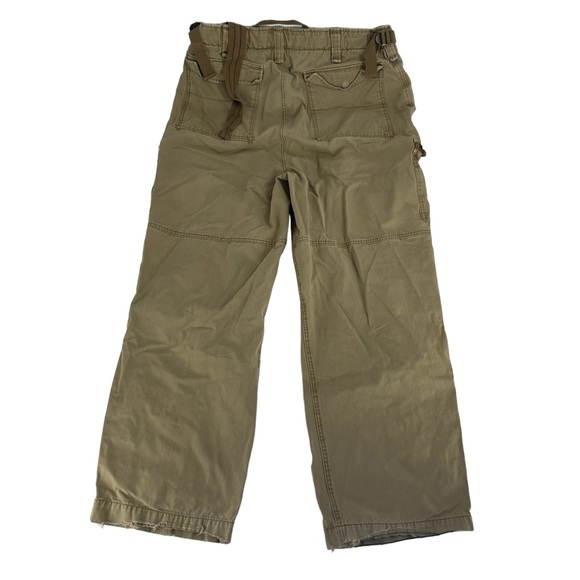 Trailer Pants Mens 38x32 Tan Cargo Heavyweight Wide Leg Baggy Skater Y2K Utility - Picture 9 of 9